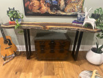 Solid Walnut Live Edge Console Sofa Table