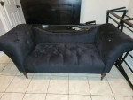 Black Skyline Tufted Chaise Lounge Sofa/Couch