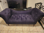 Black Skyline Tufted Chaise Lounge Sofa/Couch
