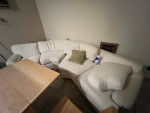 Large white sofa