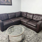 Brown Leather Sofa with FREE Delivery