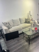 Sofa love seat and tables $200