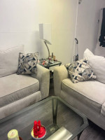 Sofa love seat and tables $200