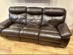 Leather sofa- recliner