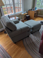 Sofa, chair and ottoman