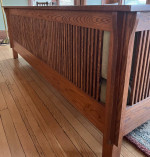 Mission Arts & Crafts Stickley Style Prairie Spindle Settle Sofa