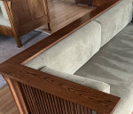 Mission Arts & Crafts Stickley Style Prairie Spindle Settle Sofa