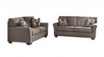 Creeal Heights midnight blue fabric Sofa and Loveseat