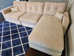 Beige 3 Piece Sectional Sofa (NEW)