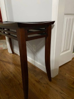 wood sofa console table