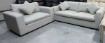 Thomasville Fabric Sofa and Oversized Swivel Chair