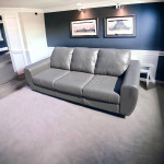 Genuine Leather Gray 3 Seater Sofa: FREE DELIVERY ๐๏ธ