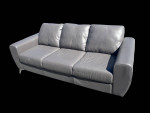 Genuine Leather Gray 3 Seater Sofa: FREE DELIVERY ๐๏ธ