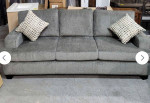 New Fabric Sofa With Pillow, Ink Grey