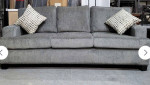 New Fabric Sofa With Pillow, Ink Grey