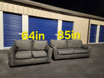 FREE DELIVERY Couch Sofa Loveseat 2 Piece Living Room Set in Gray