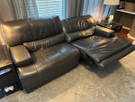 Leather Sofa with electronic recliners