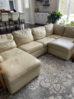 Leather sectional couch sofa living room