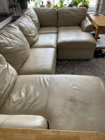 Leather sectional couch sofa living room