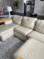 Leather sectional couch sofa living room