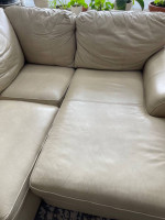Leather sectional couch sofa living room