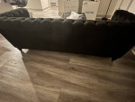 Button Tufted Sofa Couch Black