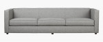 CB2 CLUB 101" GREY FABRIC 3-SEATER SOFA
