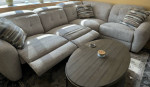 Sectional Sofa 4 Piece with 3 Pwr Recliners/Headrest