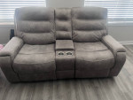 Reclining sofa with 2 recliner chairs