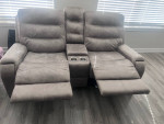 Reclining sofa with 2 recliner chairs