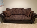 Brown leather sleeper sofa bed (Queen)