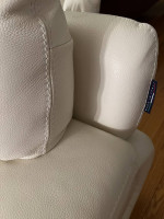 Chateau d'Ax L Shaped Italian Leather Sectional Couch / Sofa