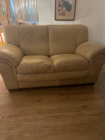nicoletti Italian Leather Sofa chair and Loveseat