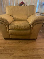 nicoletti Italian Leather Sofa chair and Loveseat