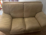 nicoletti Italian Leather Sofa chair and Loveseat