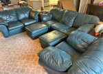 5 piece leather sofa set (free delivery)