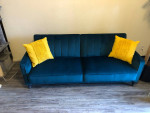 *MOVING SALE* FUTON SOFA BED (ADJUSTABLE BACK) + PILLOWS INCLUDED