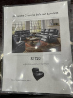 Reclining sofa and loveseat living room set! Charging ports included