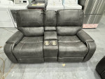 Reclining sofa and loveseat living room set! Charging ports included