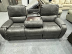 Reclining sofa and loveseat living room set! Charging ports included