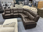 Badlands Chocolate Brand New Reclining Sectional Sofa with Cupholders!