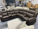 Badlands Chocolate Brand New Reclining Sectional Sofa with Cupholders!