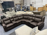 Badlands Chocolate Brand New Reclining Sectional Sofa with Cupholders!