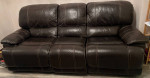 Selling a black leather reclining sofa (slightly used))