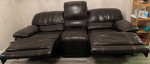 Selling a black leather reclining sofa (slightly used))
