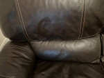 Selling a black leather reclining sofa (slightly used))
