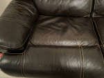 Selling a black leather reclining sofa (slightly used))
