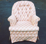 A rocking sofa and a matching rocking footstool