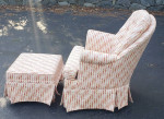 A rocking sofa and a matching rocking footstool