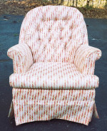 A rocking sofa and a matching rocking footstool